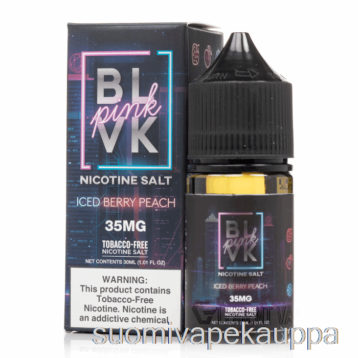 Vape Netistä Jäämarja Persikka Suola - Blvk Pink Sarja - Blvk - 30ml 50mg